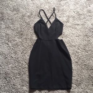 Black mini dress